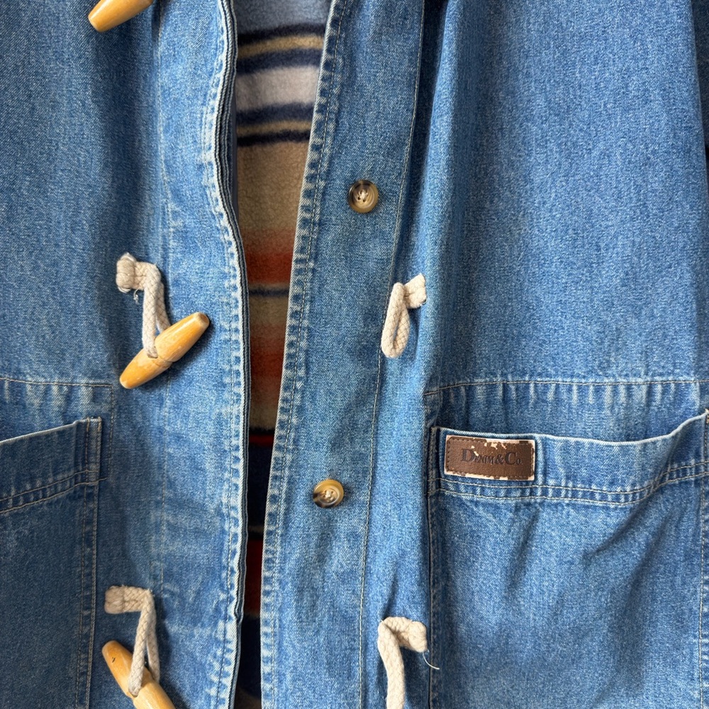 Denim&Co Blue Hooded‎ Jacket with Toggle Buttons - Picture 3 of 11